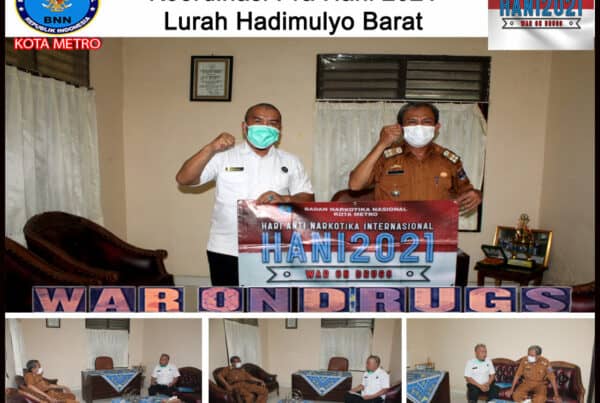 BNN Kota Metro Melakukan Koordinasi Pra HANI Dengan Lurah Hadimulyo Barat