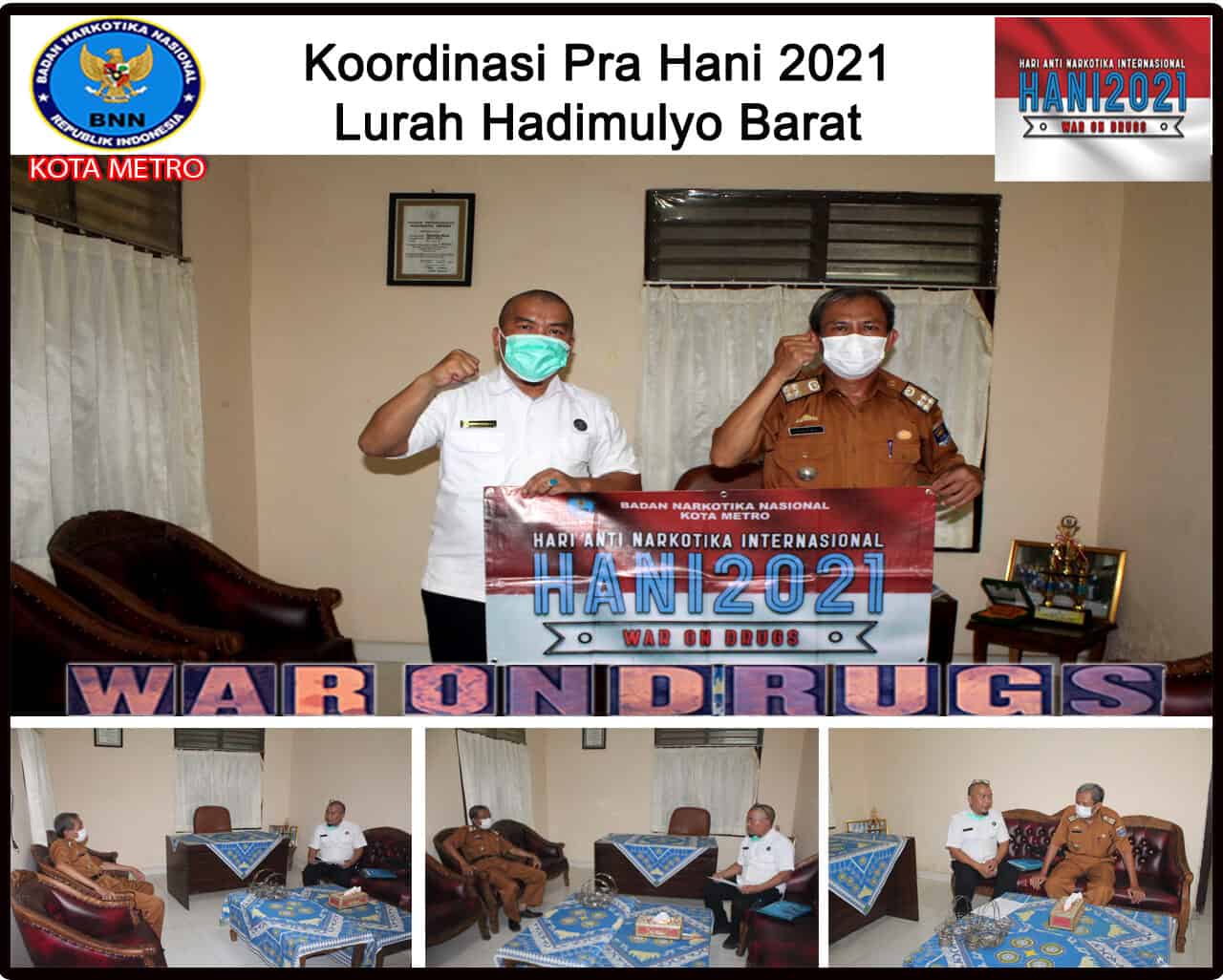 BNN Kota Metro Melakukan Koordinasi Pra HANI Dengan Lurah Hadimulyo Barat BNN Kota Metro Melakukan Koordinasi Pra HANI Dengan Lurah Hadimulyo Barat