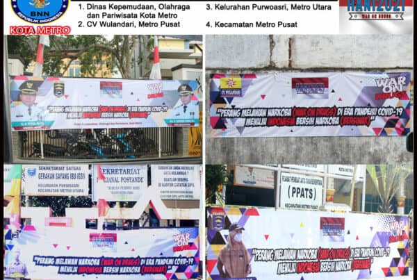 BNN Kota Metro Melakukan Monitoring Spanduk HANI 2021