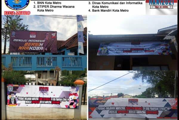 BNN Kota Metro Melakukan Monitoring Spanduk HANI Tahun 2021