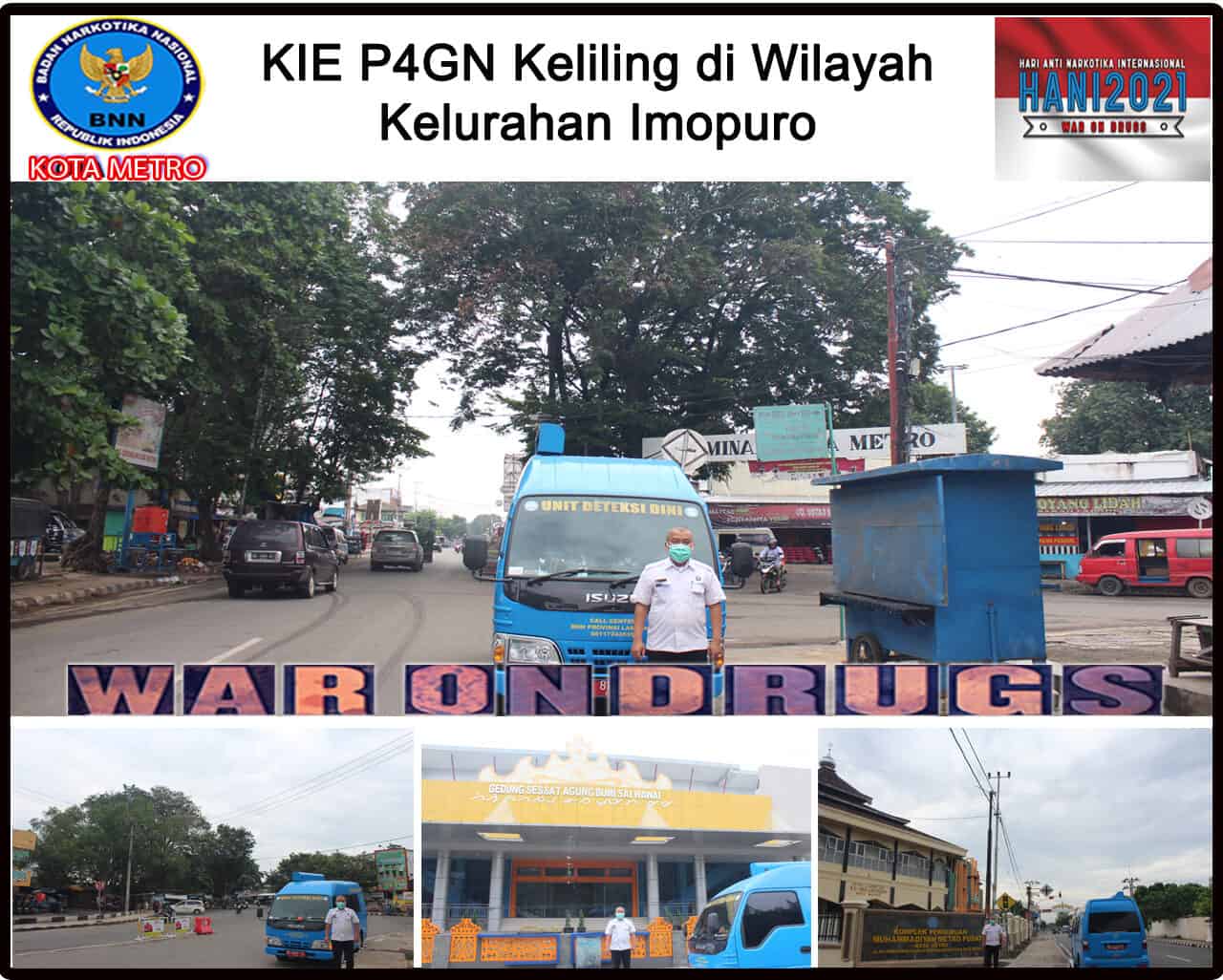 BNN Kota Metro Melakukan KIE P4GN Keliling di Wilayah Kelurahan Imopuro Konsep Otomatis