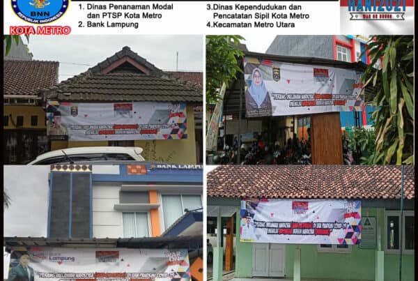 BNN Kota Metro Melakukan Monitoring Spanduk HANI Tahun 2021