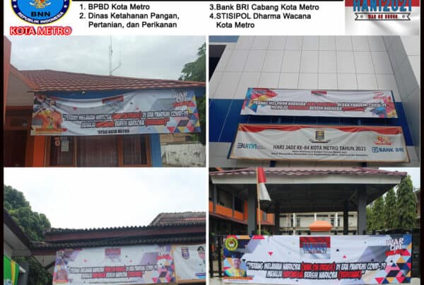 BNN Kota Metro Melakukan Monitoring Spanduk HANI Tahun 2021