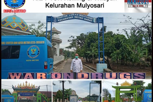 BNN Kota Metro Melakukan KIE P4GN Keliling di Wilayah Kelurahan Mulyosari