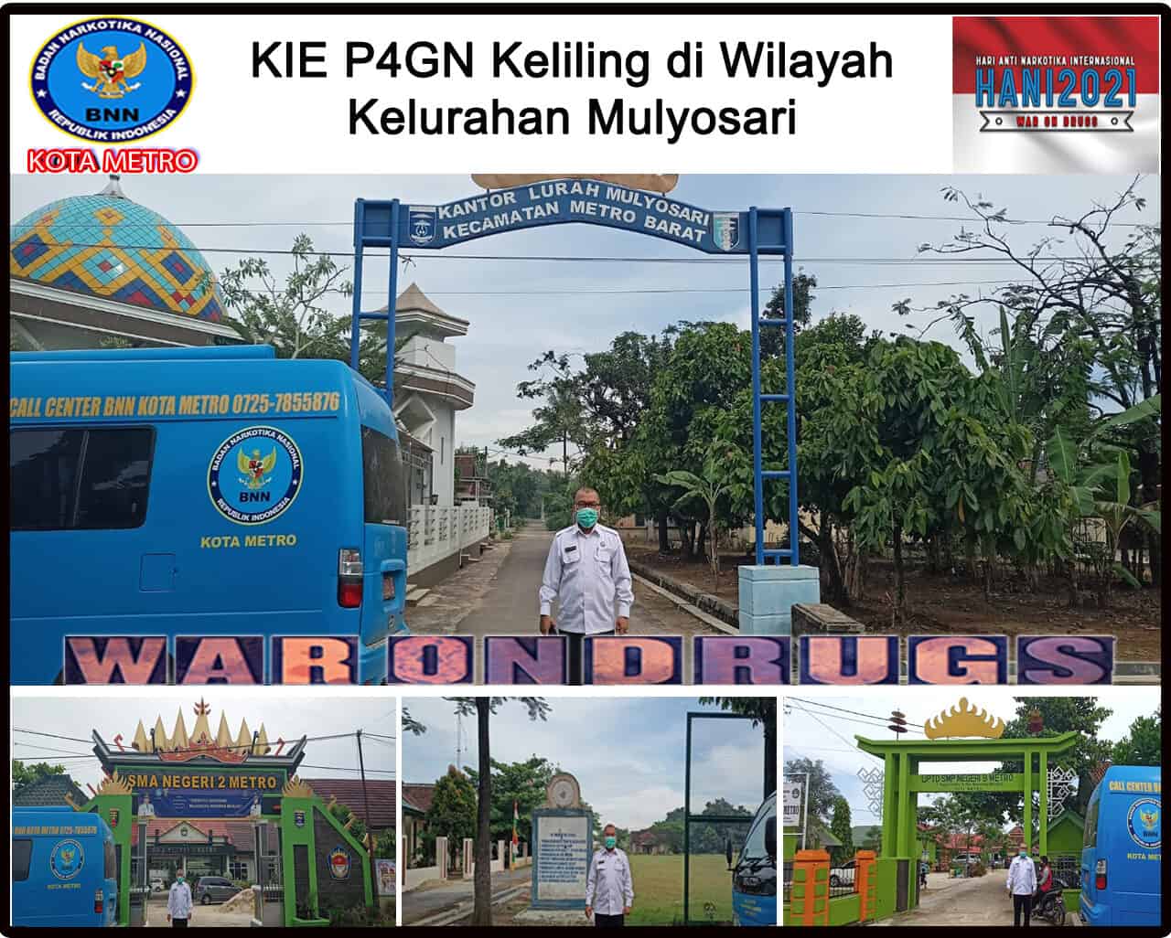 BNN Kota Metro Melakukan KIE P4GN Keliling di Wilayah Kelurahan Mulyosari BNN Kota Metro Melakukan KIE P4GN Keliling di Wilayah Kelurahan Mulyosari