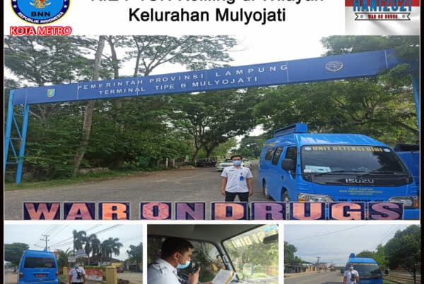 BNN Kota Metro Melakukan KIE P4GN Keliling di Wilayah Kelurahan Mulyojati
