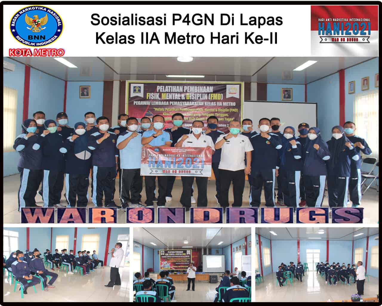 Narasumber Sosialisasi P4GN Di Lapas Kelas IIA Metro Hari ke-2 Narasumber Sosialisasi P4GN Di Lapas Kelas IIA Metro Hari ke-2