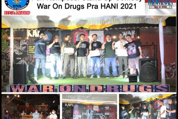 BNN Kota Metro Menghadiri Fun Kompetisi Stand Up Comedy War on Drugs HANI2021