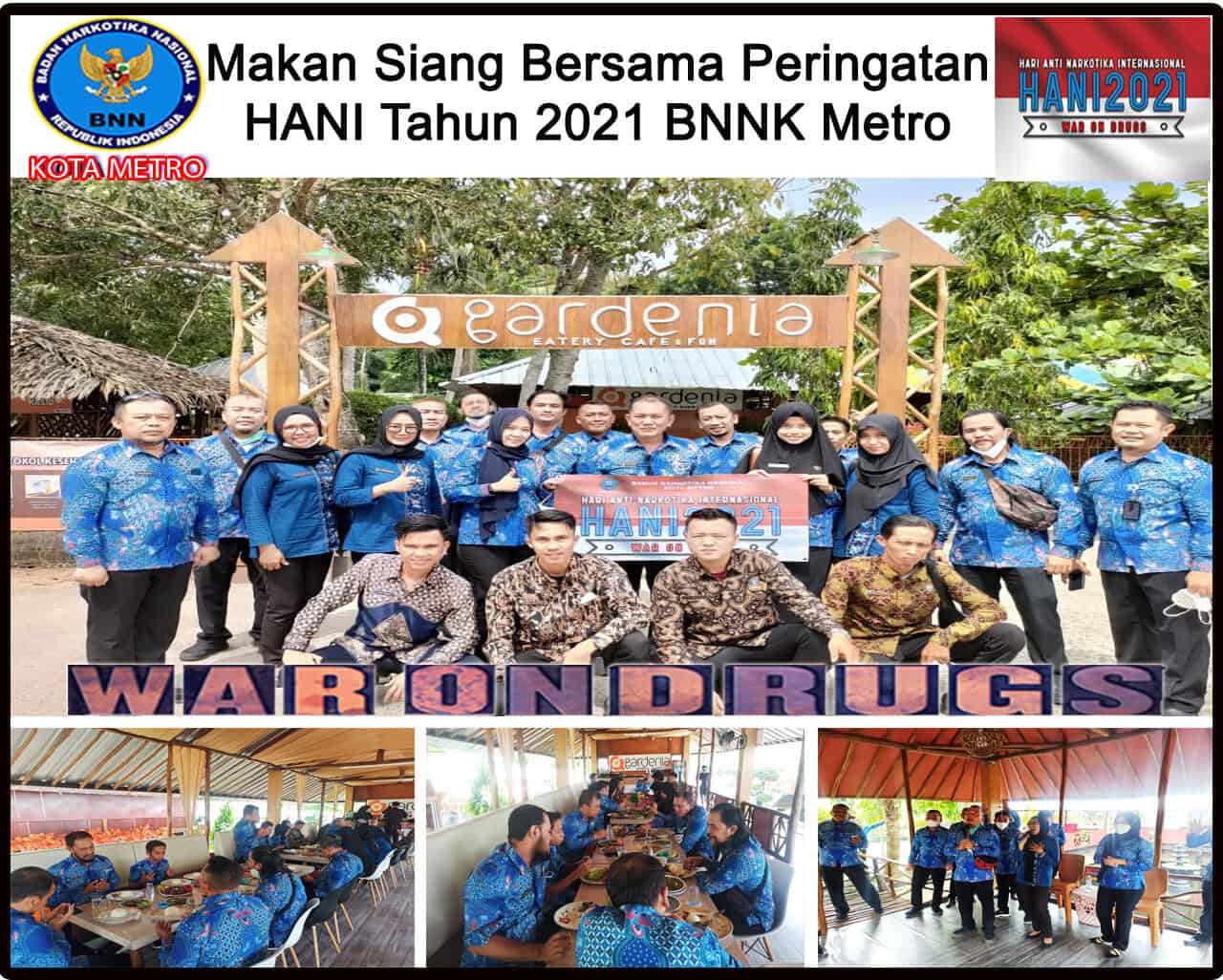 BNN Kota Metro Melakukan Makan Siang Bersama Peringatan HANI 2021 BNN Kota Metro Melakukan Makan Siang Bersama Peringatan HANI 2021