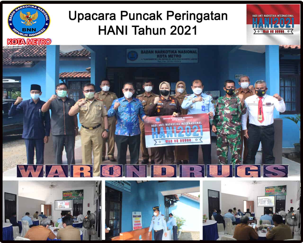 BNN Kota Metro Melangsungkan Puncak Peringatan HANI Tahun 2021 BNN Kota Metro Melangsungkan Puncak Peringatan HANI Tahun 2021