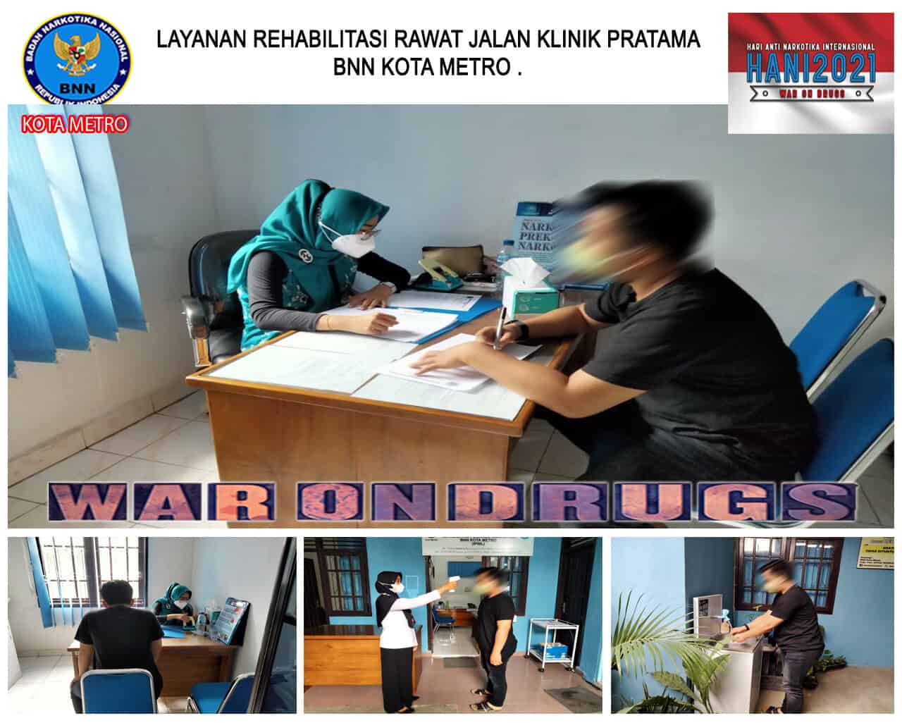 KLINIK PRATAMA BNN KOTA METRO MELAKUKAN LAYANAN REHABILITASI RAWAT JALAN KLINIK PRATAMA BNN KOTA METRO MELAKUKAN LAYANAN REHABILITASI RAWAT JALAN
