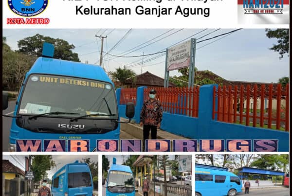 BNN Kota Metro Melakukan KIE P4GN Keliling di Wilayah Kelurahan Ganjar Agung