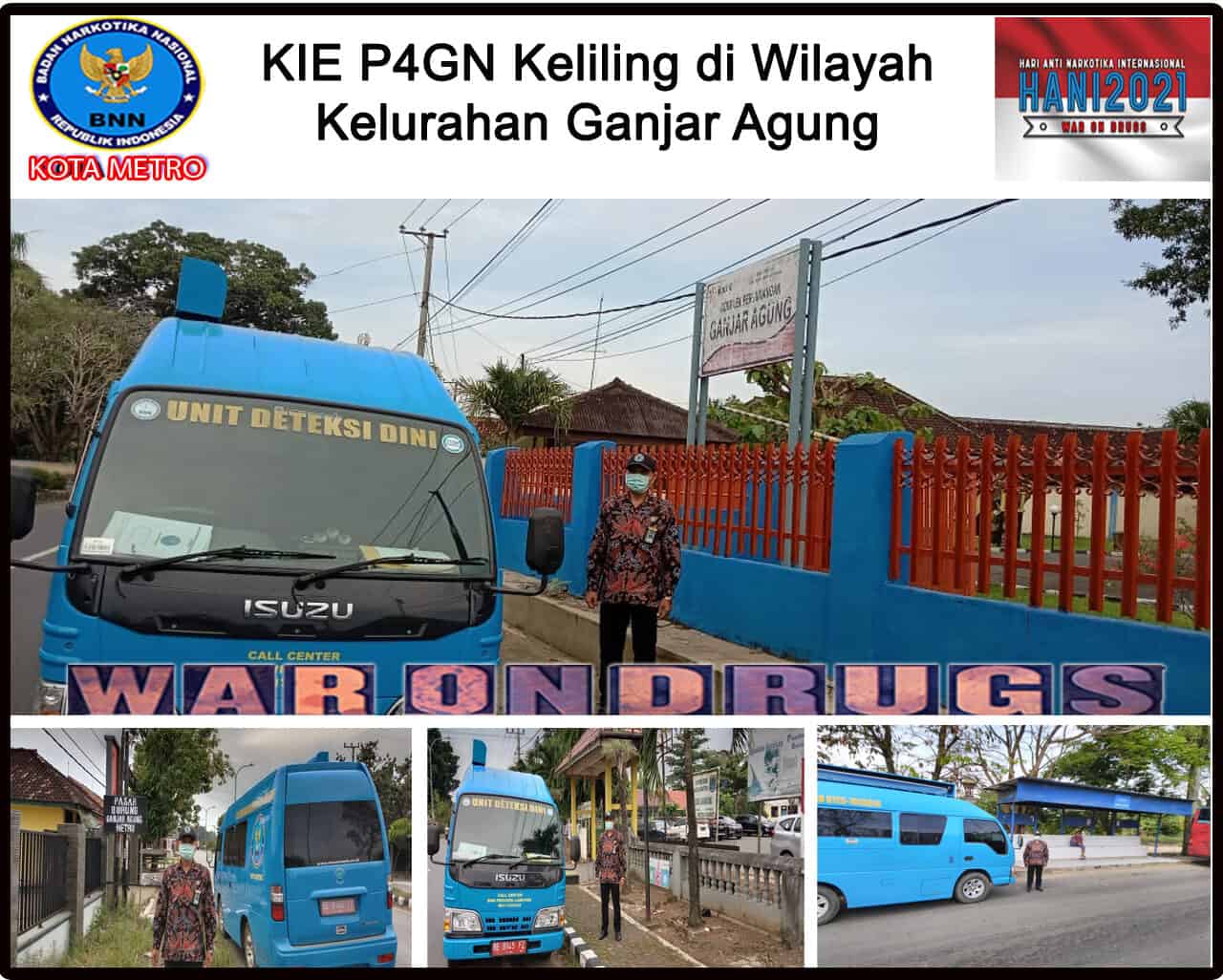 BNN Kota Metro Melakukan KIE P4GN Keliling di Wilayah Kelurahan Ganjar Agung BNN Kota Metro Melakukan KIE P4GN Keliling di Wilayah Kelurahan Ganjar Agung