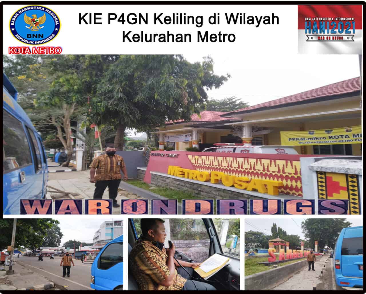 BNN Kota Metro Melakukan KIE P4GN Keliling di Wilayah Kelurahan Metro Konsep Otomatis