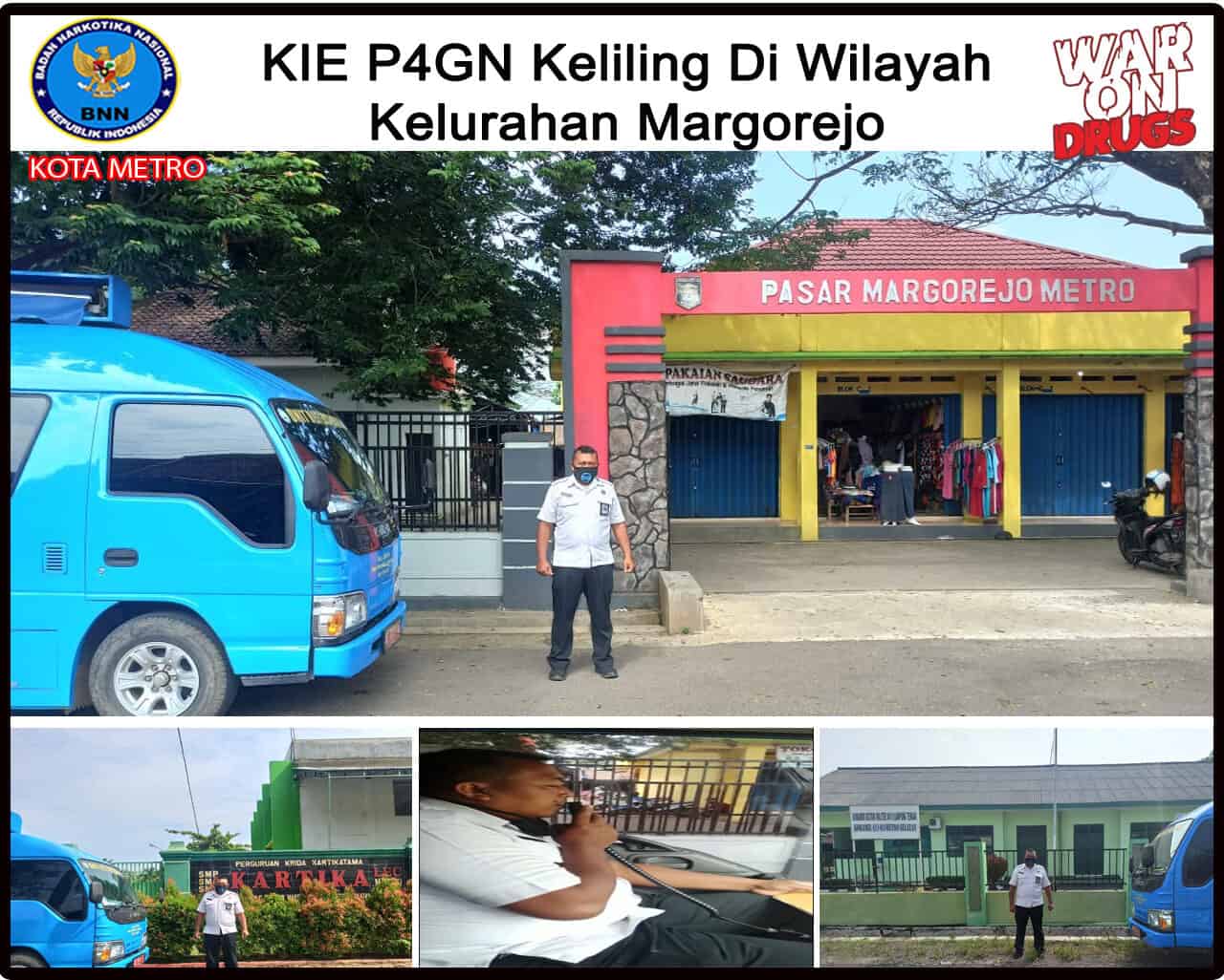 BNN Kota Metro Melakukan KIE P4GN Keliling di Wilayah Kelurahan Margorejo Konsep Otomatis