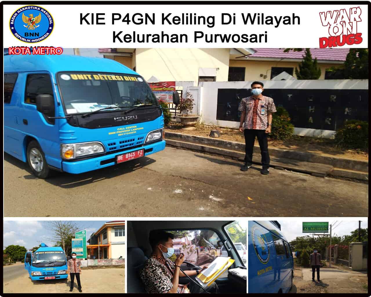 BNN Kota Metro Melakukan KIE P4GN Keliling di Wilayah Kelurahan Purwosari BNN Kota Metro Melakukan KIE P4GN Keliling di Wilayah Kelurahan Purwosari
