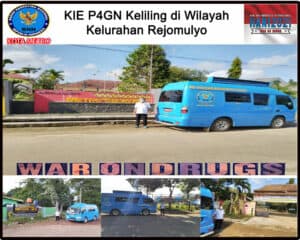 BNN Kota Metro Melakukan KIE P4GN Keliling di Wilayah Kelurahan Rejomulyo