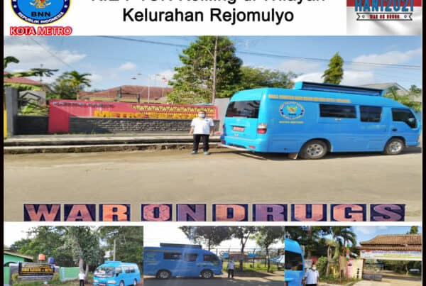 BNN Kota Metro Melakukan KIE P4GN Keliling di Wilayah Kelurahan Rejomulyo