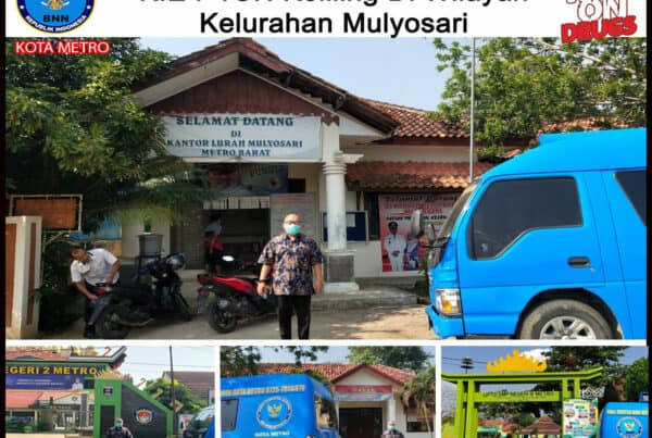 BNN Kota Metro Melakukan KIE P4GN Keliling di Wilayah Kelurahan Mulyosari