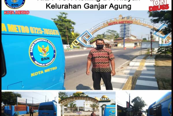 BNN Kota Metro Melakukan KIE P4GN Keliling di Wilayah Kelurahan Ganjar Agung