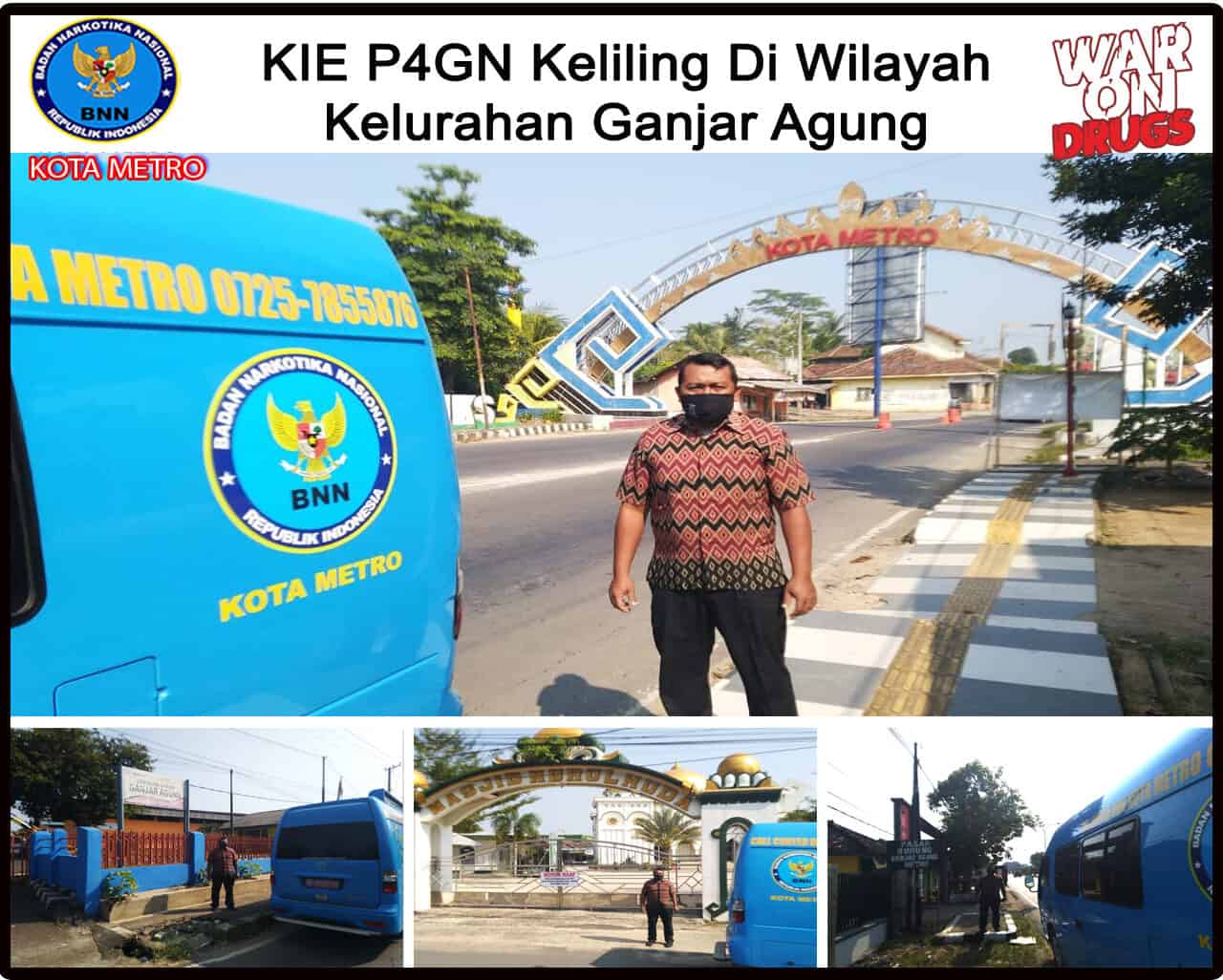 BNN Kota Metro Melakukan KIE P4GN Keliling di Wilayah Kelurahan Ganjar Agung BNN Kota Metro Melakukan KIE P4GN Keliling di Wilayah Kelurahan Ganjar Agung