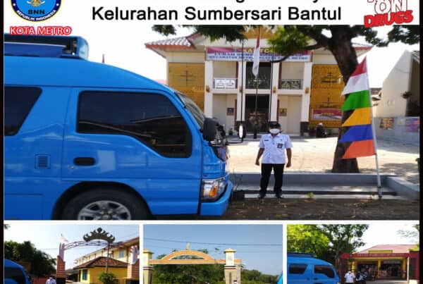 BNN Kota Metro Melakukan KIE P4GN Keliling di Wilayah Kelurahan Sumbersari Bantul