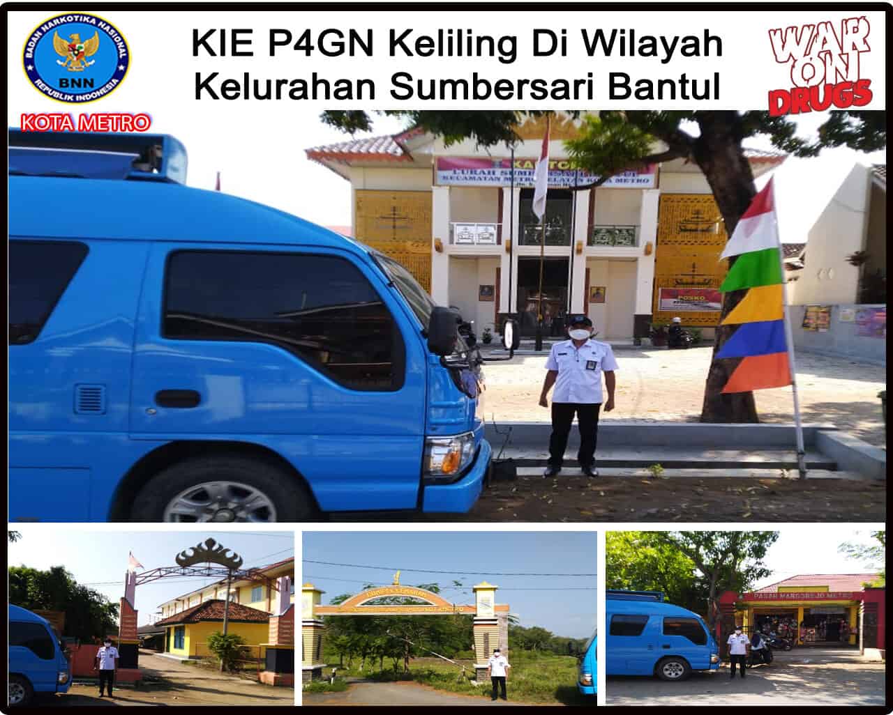 BNN Kota Metro Melakukan KIE P4GN Keliling di Wilayah Kelurahan Sumbersari Bantul BNN Kota Metro Melakukan KIE P4GN Keliling di Wilayah Kelurahan Sumbersari Bantul