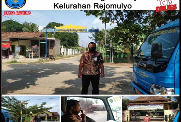 BNN Kota Metro Melakukan KIE P4GN Keliling di Wilayah Kelurahan Rejomulyo