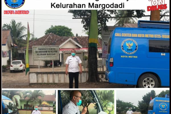 BNN Kota Metro Melakukan KIE P4GN Keliling di Wilayah Kelurahan Margodadi