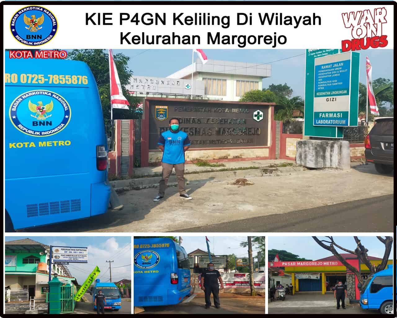 BNN Kota Metro Melakukan KIE P4GN Keliling di Wilayah Kelurahan Margorejo BNN Kota Metro Melakukan KIE P4GN Keliling di Wilayah Kelurahan Margorejo