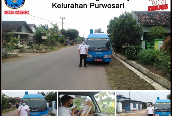 BNN Kota Metro Melakukan KIE P4GN Keliling di Wilayah Kelurahan Purwosari