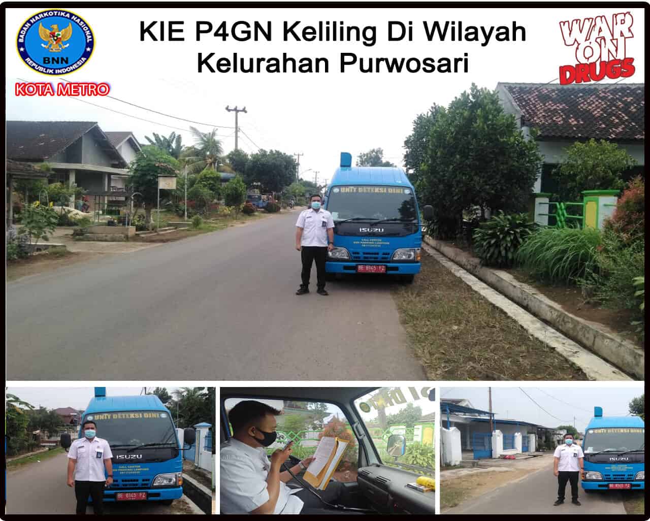 BNN Kota Metro Melakukan KIE P4GN Keliling di Wilayah Kelurahan Purwosari BNN Kota Metro Melakukan KIE P4GN Keliling di Wilayah Kelurahan Purwosari
