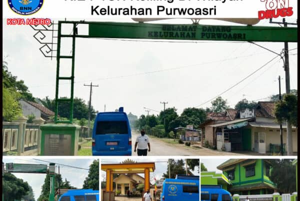 BNN Kota Metro Melakukan KIE P4GN Keliling di Wilayah Kelurahan Purwoasri
