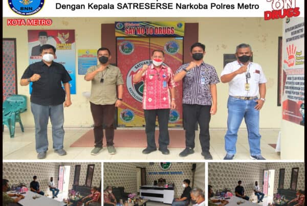 BNN Kota Metro Melakukan Koordiasi P4GN Dengan Kepala Satuan Reserse Narkoba Polres Metro