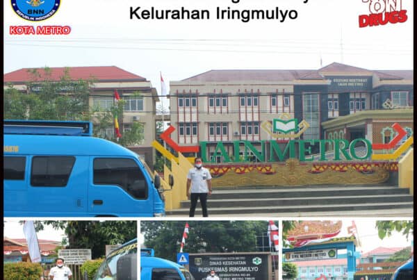 BNN Kota Metro Melakukan KIE P4GN Keliling di Wilayah Kelurahan Iringmulyo