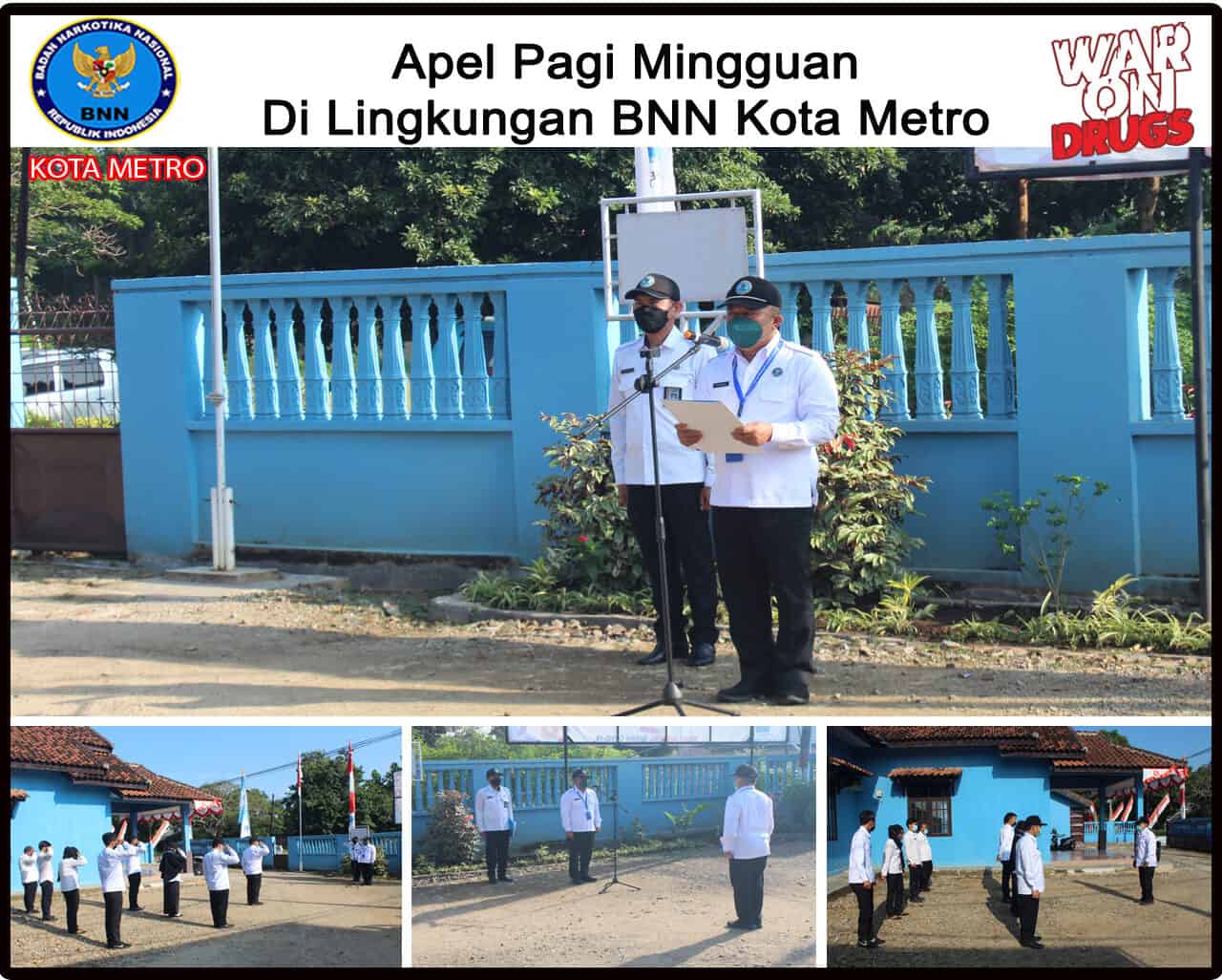 BNN Kota Metro Melakukan Apel Mingguan Konsep Otomatis