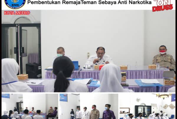 BNN Kota Metro Melakukan Kegiatan Dialog Interaktif Remaja Teman Sebaya Anti Narkotika Tahun 2021 (Pertemuan Pertama)