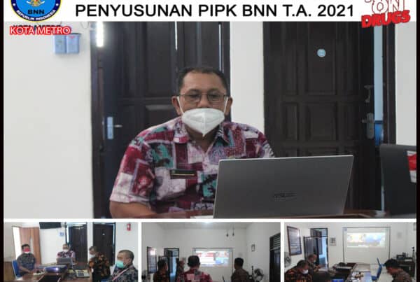 BNN Kota Metro Mengikuti Pertemuan Virtual Persiapan Penyusunan Rancangan PPIK BNN TA 2021