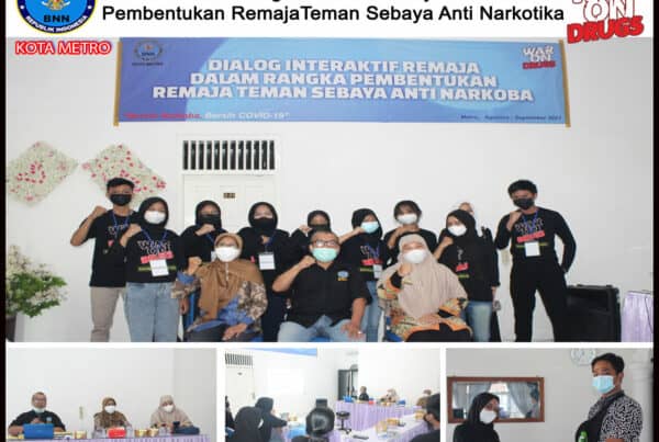 BNN Kota Metro Melakukan Kegiatan Dialog Interaktif Remaja Teman Sebaya Anti Narkotika Tahun 2021 (Pertemuan Ketiga))