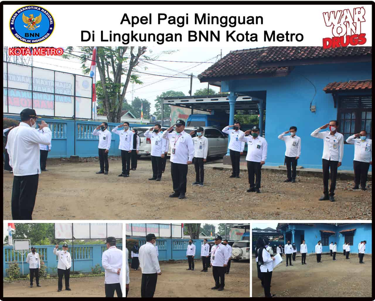 BNN Kota Metro Melakukan Apel Mingguan BNN Kota Metro Melakukan Apel Mingguan