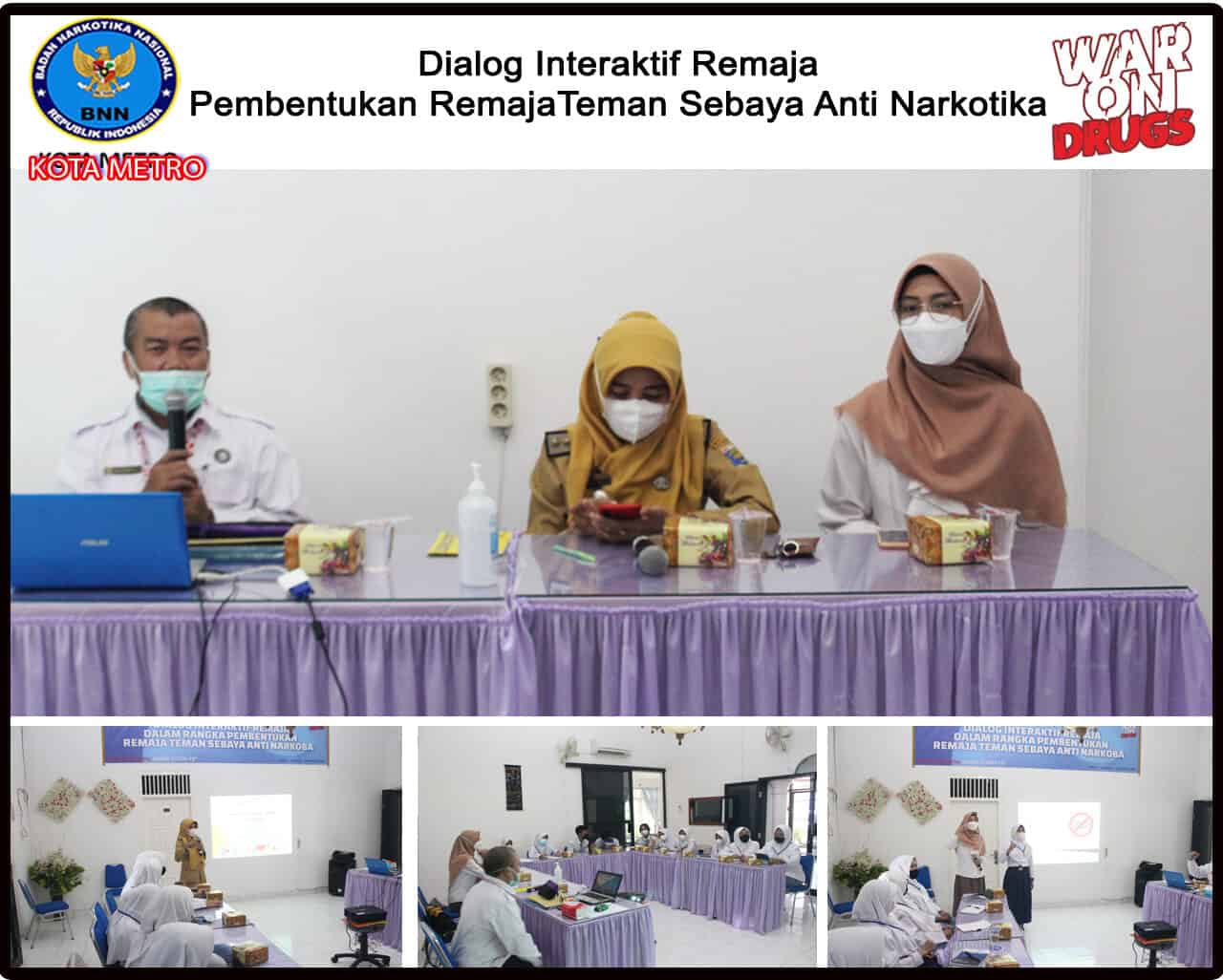 BNN Kota Metro Melakukan Kegiatan Dialog Interaktif Remaja Teman Sebaya Anti Narkotika Tahun 2021 (Pertemuan Keempat)