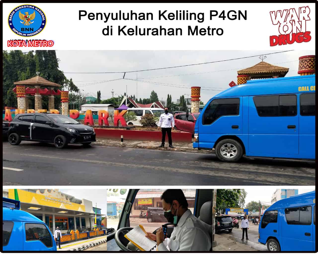 BNN Kota Metro Melakukan KIE P4GN Keliling di Wilayah Kelurahan Metro Konsep Otomatis