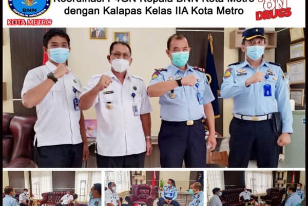Kepala BNN Kota Metro Melakukan Koordinasi dengan Kalapas Kelas II A Metro