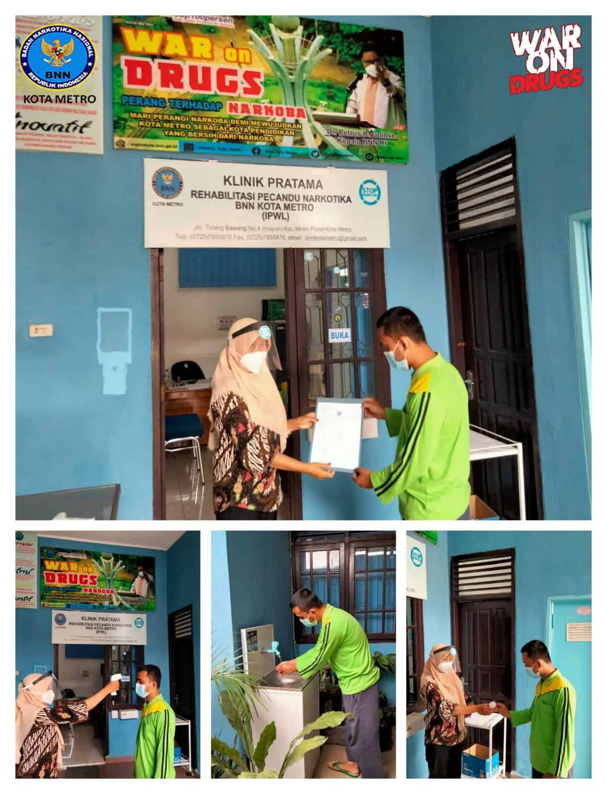 Klinik Pratama BNN Kota Metro Melakukan Layanan SKHPN Konsep Otomatis