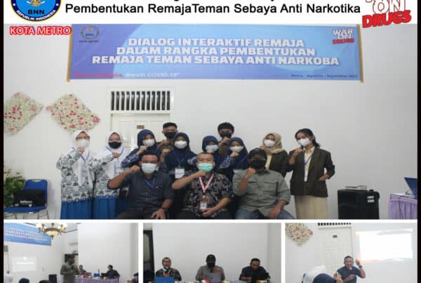 BNN Kota Metro Melakukan Kegiatan Dialog Interaktif Remaja Teman Sebaya Anti Narkotika Tahun 2021 (Pertemuan Keenam)