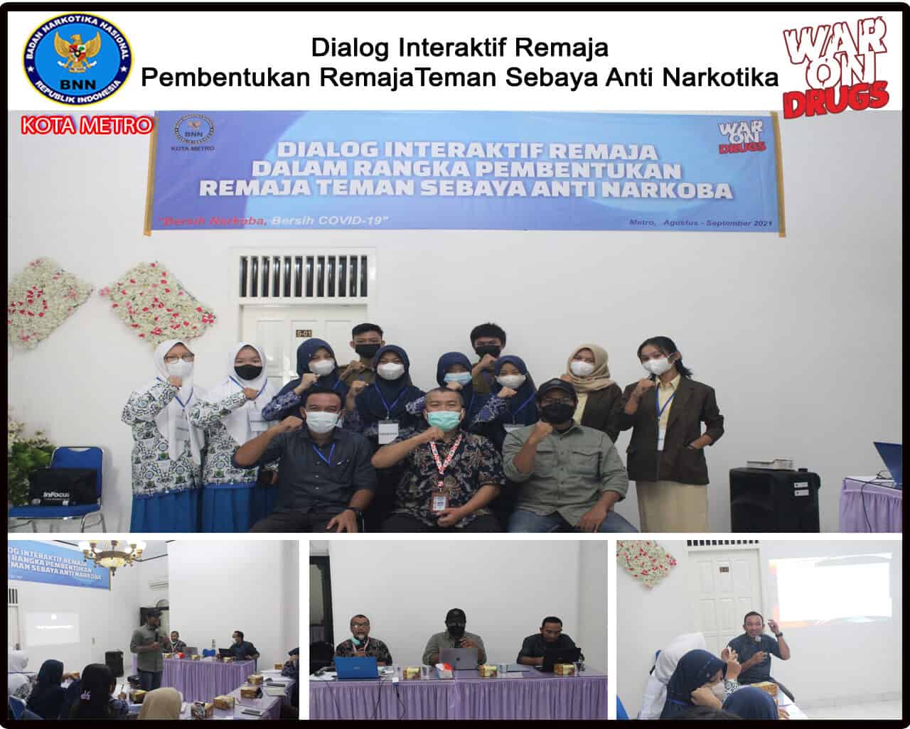 BNN Kota Metro Melakukan Kegiatan Dialog Interaktif Remaja Teman Sebaya Anti Narkotika Tahun 2021 (Pertemuan Keenam)