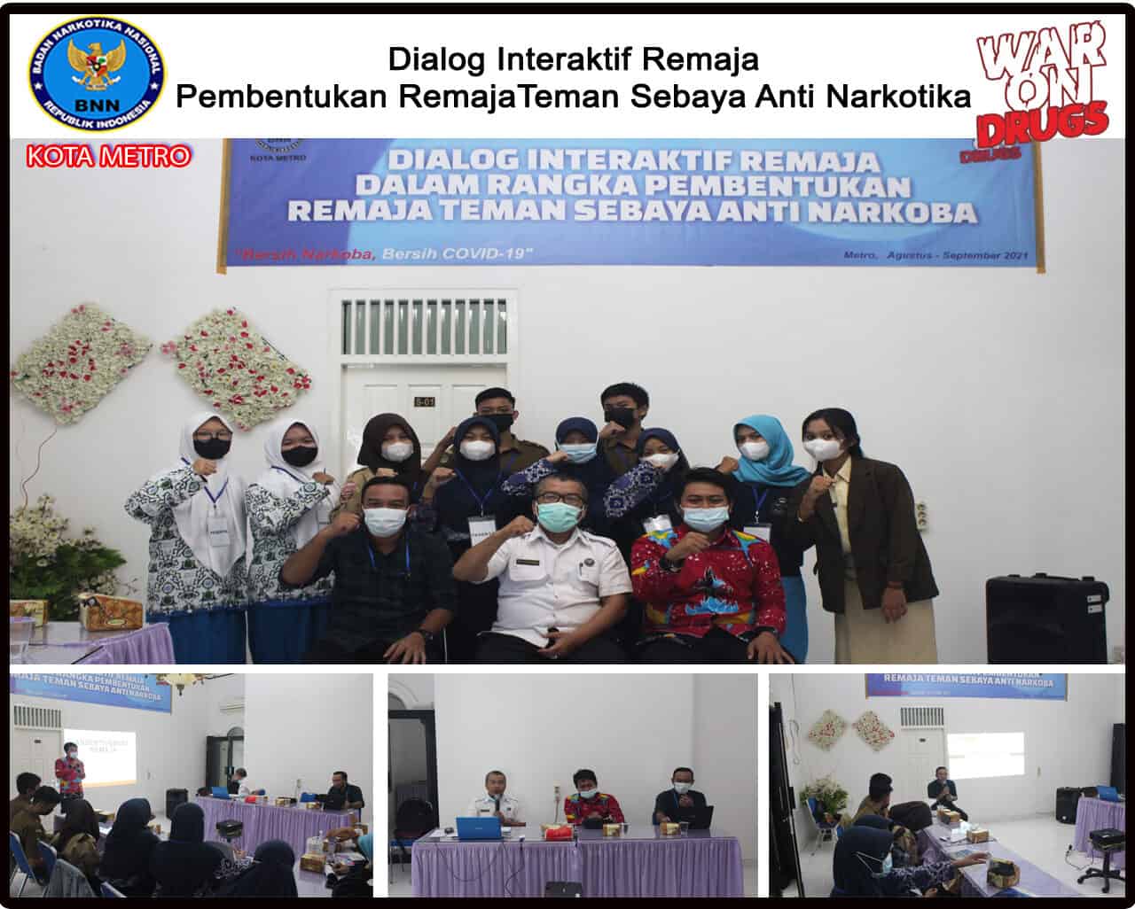 BNN Kota Metro Melakukan Kegiatan Dialog Interaktif Remaja Teman Sebaya Anti Narkotika Tahun 2021 (Pertemuan Ke Tujuh)
