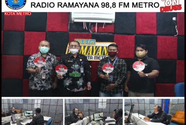 BNN Kota Metro Melakukan Talkshow Interaktif P4GN di Radio Ramayana 98,8 FM