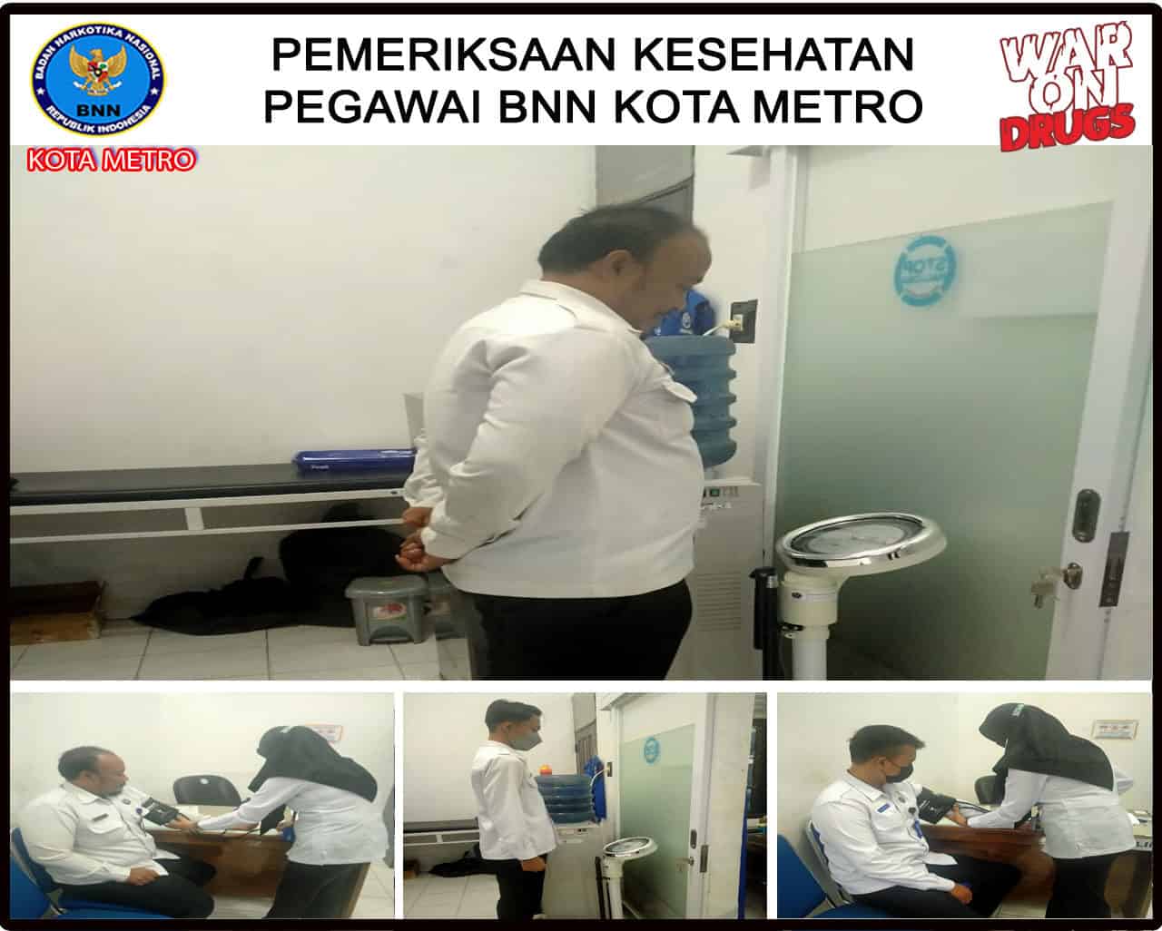 BNN Kota Metro Melakukan Pemeriksaan Kesehatan Pegawai