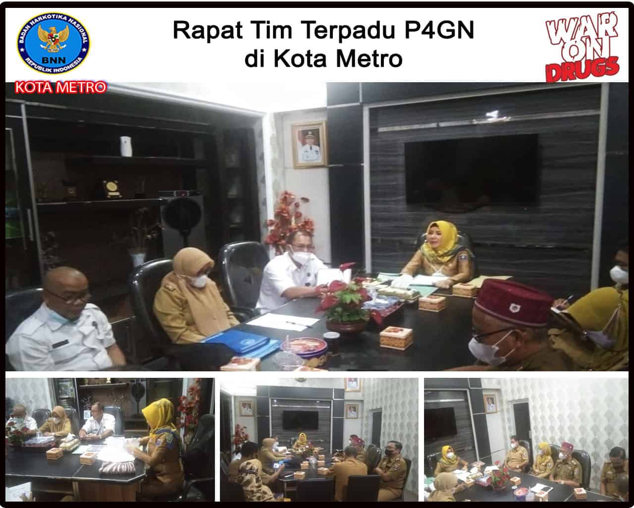 BNN Kota Metro mengikuti Rapat Tim Terpadu P4GN di Kota Metro Konsep Otomatis